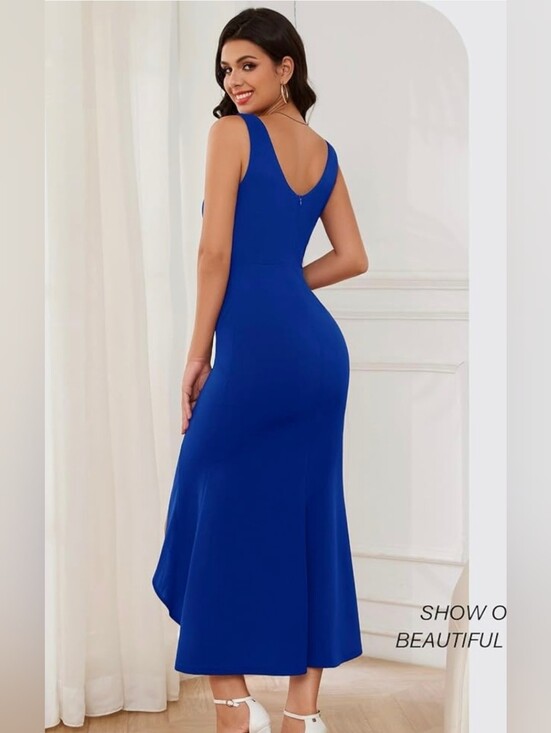 dressy star Dresses & Skirts - Sleeveless Royal Blue Maxi Dress with V-Back